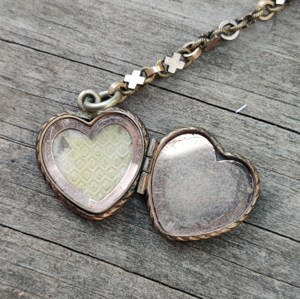 Antique Victorian 9k chatelaine locket chain - Picture 4 of 13